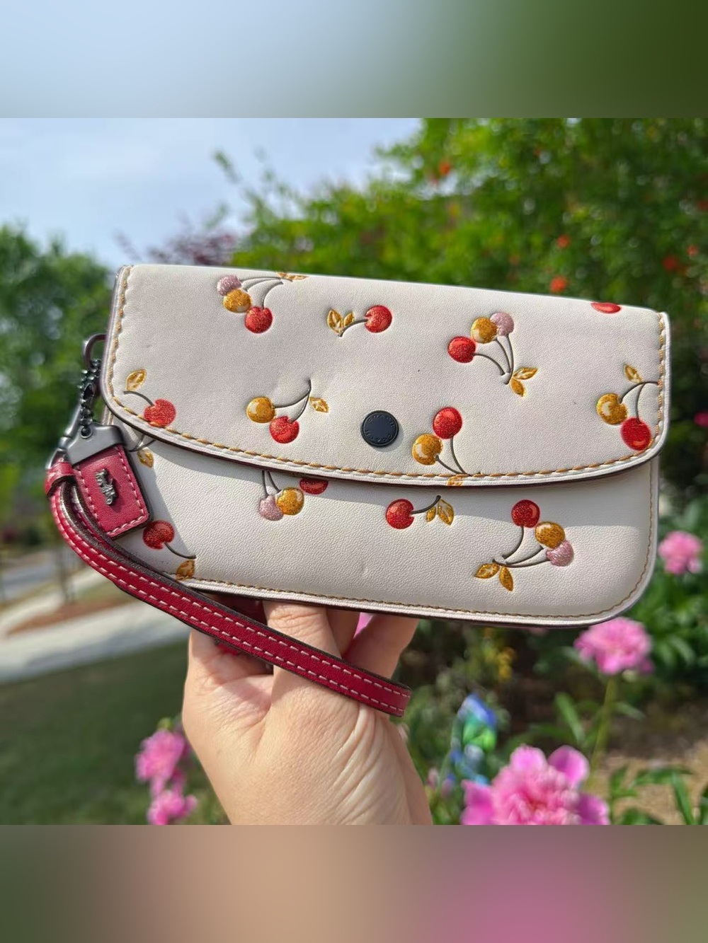 EUC Coach 1941 Clutch With Cherry Print 21778